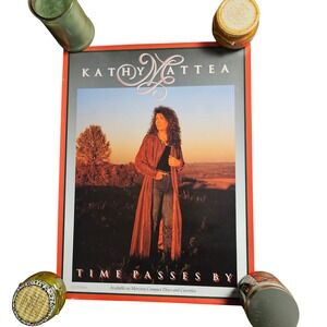 Kathy Mattea Time Passes By VTG 1991 Promo Poster 18x24 PolyGram. Country Advert